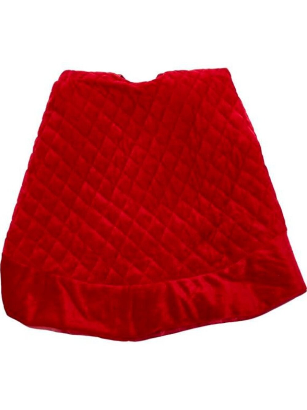 Infinite NWT Christmas Red Quilted Velvet Tree Skirt, 48" Diameter